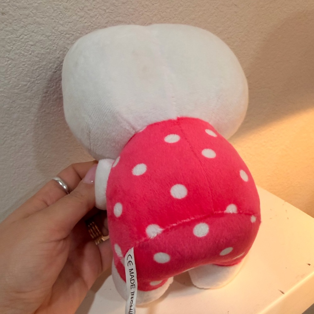 Hello Kitty Suction Cup Plush Sanrio Pink Polka Dot Dress 8” Window Toy - Picture 4 of 4